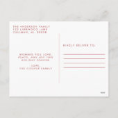 モダンクリスマス シーズンポストカード (裏面)