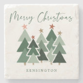 モダンクリスマス ストーンコースター (正面)