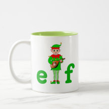 モダンクリスマス ミュージカルエルフ ツートーン コーヒーマグ