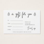 モダンクリスマス・ロゴ・ギフト券 (正面)