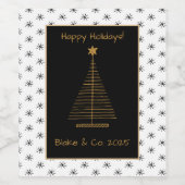 モダンクリスマス ワインラベル (シングルラベル)