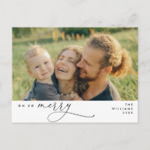 モダンクリスマス、家族の写真、ああ、そうメリー