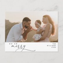 モダンクリスマス、家族の写真、ああ、そうメリー