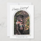 モダンクリスマス | 5フォトアーチフレーム シーズンカード (正面)