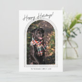 モダンクリスマス | 5フォトアーチフレーム シーズンカード (スタンド正面)