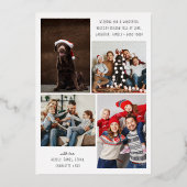 モダンクリスマス | 5フォトアーチフレーム 箔シーズンカード (裏面)