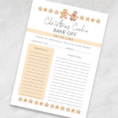モダンクリスマスCookieベイクオフパーティーレシピカード エンクロージャーカード