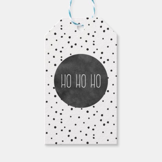 モダンクリスマスHO HOギフトラベル ギフトタグ (正面)