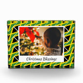 モダンクリスマスJAMAICA FLAG カスタマイズ Keepsake フォトブロック (正面)