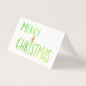 モダンクリスマスJOYグリーンキャンディーケーンレモンスクリプト (裏面)