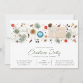 モダンクリス企業のマスパーティーミニマリストシック 招待状 (正面)