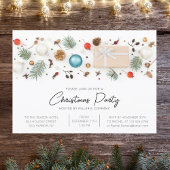 モダンクリス企業のマスパーティーミニマリストシック 招待状