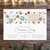 モダンクリス企業のマスパーティーミニマリストシック 招待状