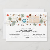 モダンクリス企業のマスパーティーミニマリストシック 招待状 (正面)