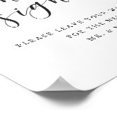 モダンクリフ結婚ィーのゲストブックフレンドリー署名 ポスター (角)