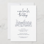 モダンクリミニマルス引っ越し祝いパーティーパーティー 招待状 (正面)