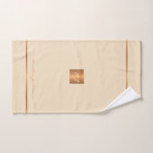 モダンクリーエレガントム金ゴールドシックモノグラムのストライプ バスタオルセット (ハンドタオル)