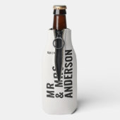 モダンクロミニマルはっきりしたシンプル結婚ク ボトルクーラー (ボトル裏面)