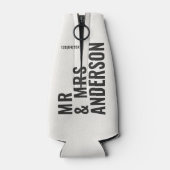 モダンクロミニマルはっきりしたシンプル結婚ク ボトルクーラー (裏面)