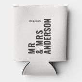 モダンクロミニマルはっきりしたシンプル結婚ク 缶クーラー (正面)