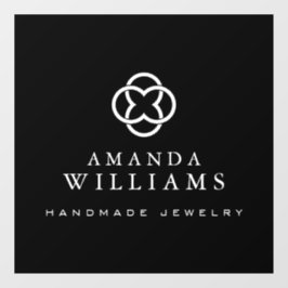 モダンクローバー ロゴ ラグジュアリー ブティック ブラック ウィンドウサイン