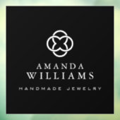 モダンクローバー ロゴ ラグジュアリー ブティック ブラック ウィンドウサイン (シート3)