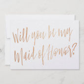 モダンクーパー「私のメイド・オブ・オーナー(花嫁付き添い人)か」 招待状 (正面)