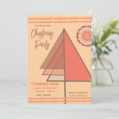 モダンクールおもしろい幾何学的パーティー 招待状 (スタンド正面)