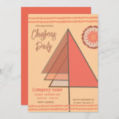 モダンクールおもしろい幾何学的パーティー 招待状 (正面/裏面)