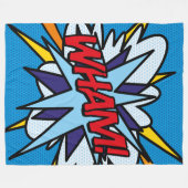 モダンクールおもしろい漫画本WHAM フリースブランケット (正面(横))