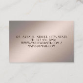 モダンクールエレガントプロフェッショナルバラ金ゴールドシーケンス 名刺 (裏面)