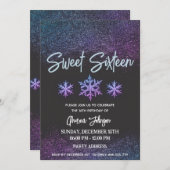 モダンクールエレガント雪16 招待状 (正面/裏面)