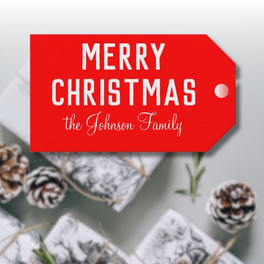 モダンクールクラシッククリスマス ギフトタグ
