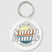 モダンクールシンプルカラフルファミリーバケーション キーホルダー (正面)