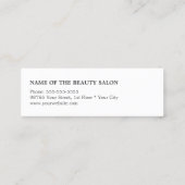 モダンクールシンプル白シザースグレー美容師 スキニー名刺 (裏面)