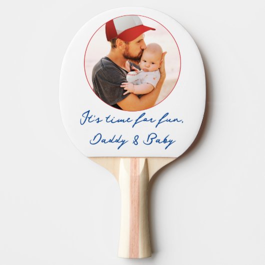 モダンクールトレンディー名門私立校風の写真ファースト・ファーザー・デイ 卓球ラケット (正面)