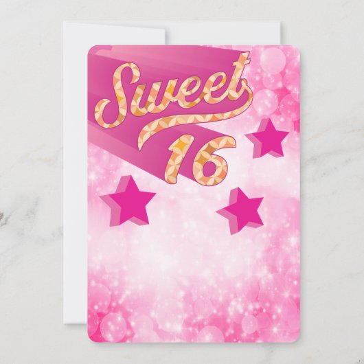 モダンクールファンキーすごい星タイポグラフィ 招待状 (裏面)