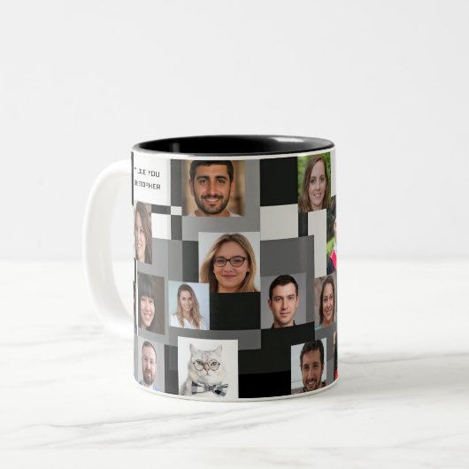 モダンクール家族男性へ贈り物20枚の写真 ツートーンマグカップ (正面左)