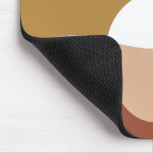 モダンクール抽象芸術ブルゴーニュと茶色の抽象芸術 マウスパッド (コーナー)