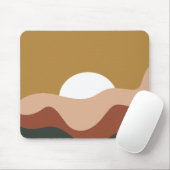モダンクール抽象芸術ブルゴーニュと茶色の抽象芸術 マウスパッド (マウス)