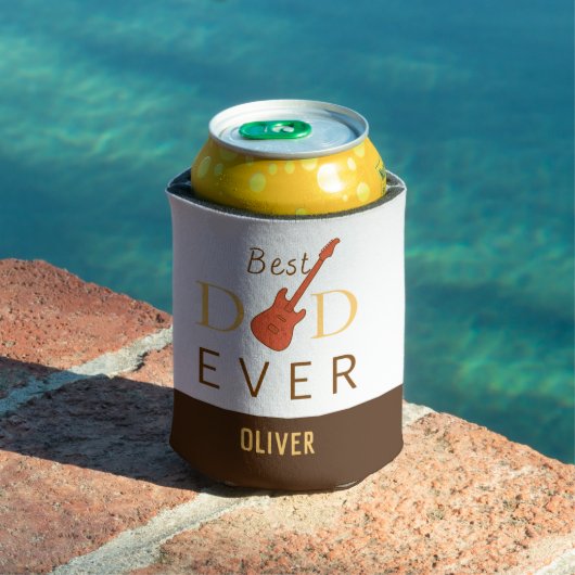 モダンクール最高のパパEver Music Guitar Fanthers Day 缶クーラー (インサイチュ プール)