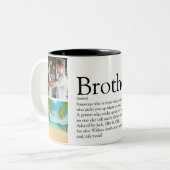 モダンクール最高の4写真兄弟定義 ツートーンマグカップ (正面左)