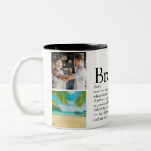 モダンクール最高の4写真兄弟定義 ツートーンマグカップ (左)