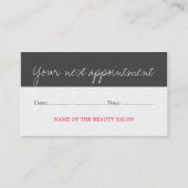 モダンクール美しいサロンアポイントメントカード 予約カード (正面)