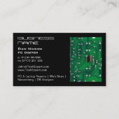 モダンクール金ゴールドの緑の回路コンピュータの修復 名刺 (正面)