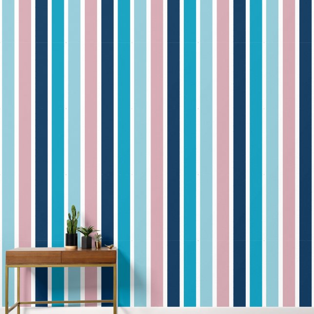 モダンクール音ストライプ 壁紙 (廊下)