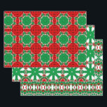 モダンクールChristmas Patternの組み合わせ ラッピングペーパーシート<br><div class="desc">モダンとスタイリッシュクリスマスの包み紙。</div>