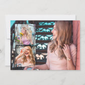 モダンクールPhoto Collage Sweet 16誕生日 招待状 (裏面)