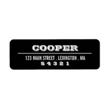 モダングはっきりしたラフ |白い住所 シール