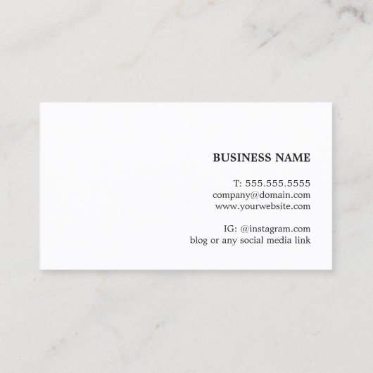 モダングエレガントレイフェイク木材の内部設計 名刺 (裏面)